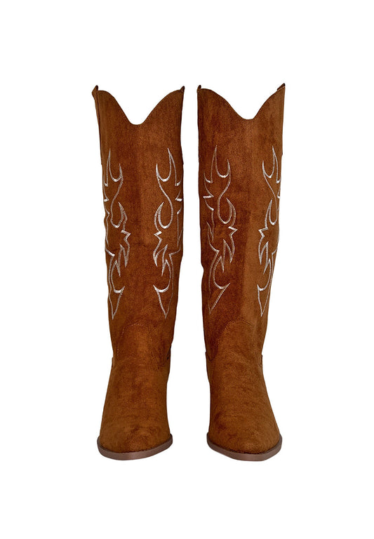 BOOTS - COWBOY BROWN SUEDE