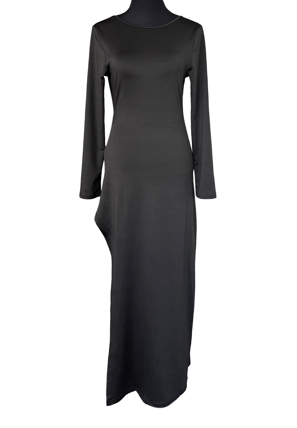 BLACK ONE-SHOULDER DRESS