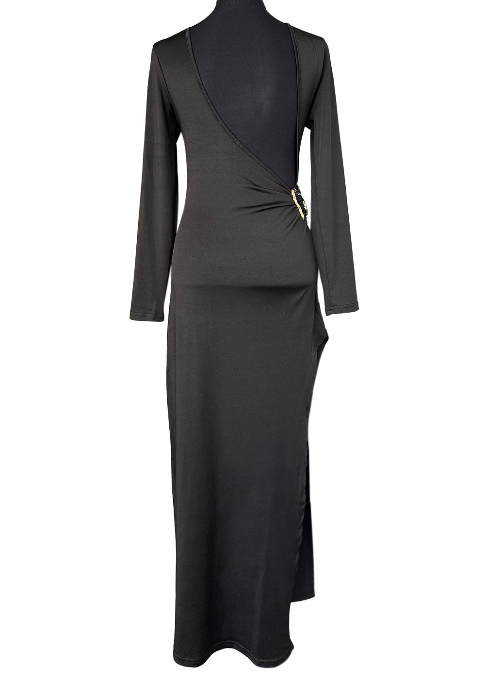 BLACK ONE-SHOULDER DRESS