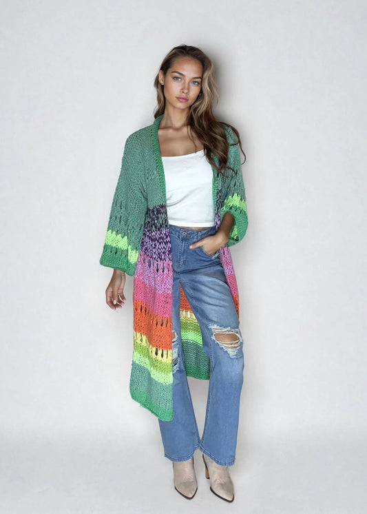 LONG CARDIGAN - RAINBOW