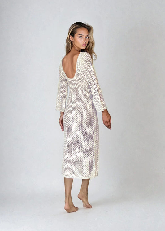 CROCHET - MAXI DRESS IVORY