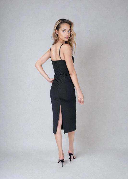 BLACK BODYCON DRESS