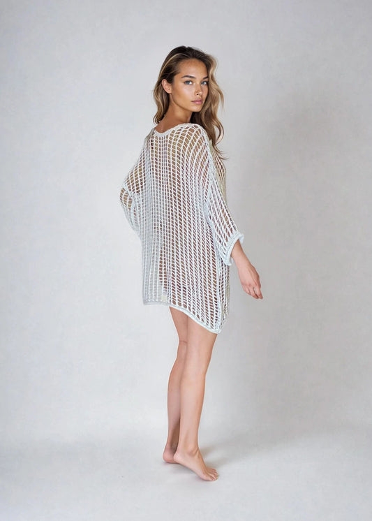 CROCHET - COVER-UP FISHNET WHITE