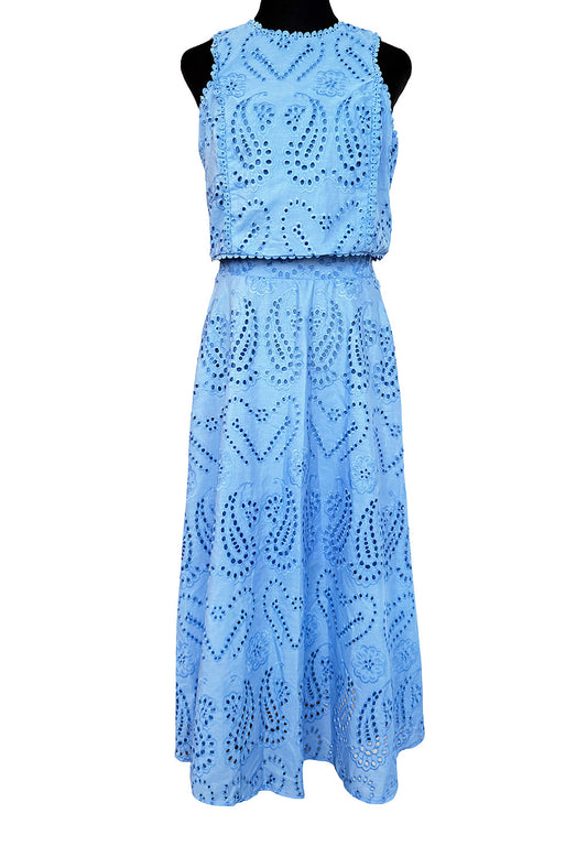 EMBROIDERED SET - SKY BLUE