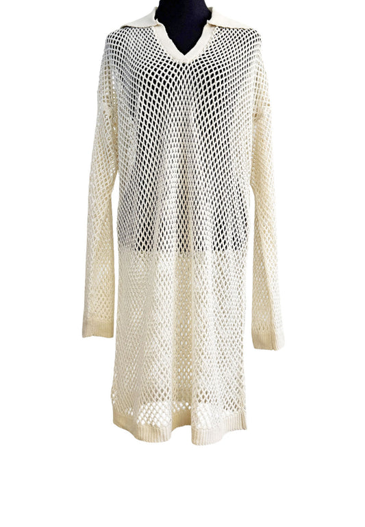 CROCHET - BEACH COVER UP ECRU