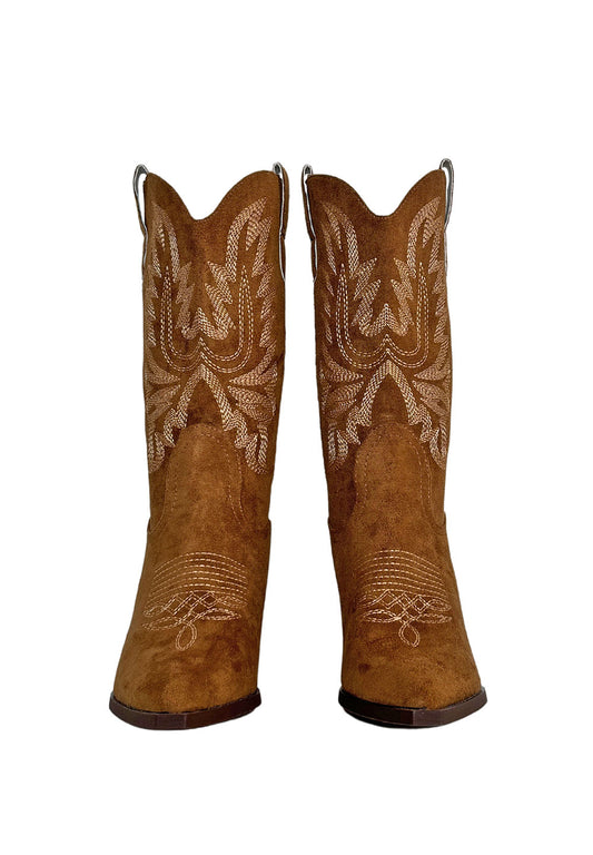 BOOTS - COWBOY BROWN SUEDE