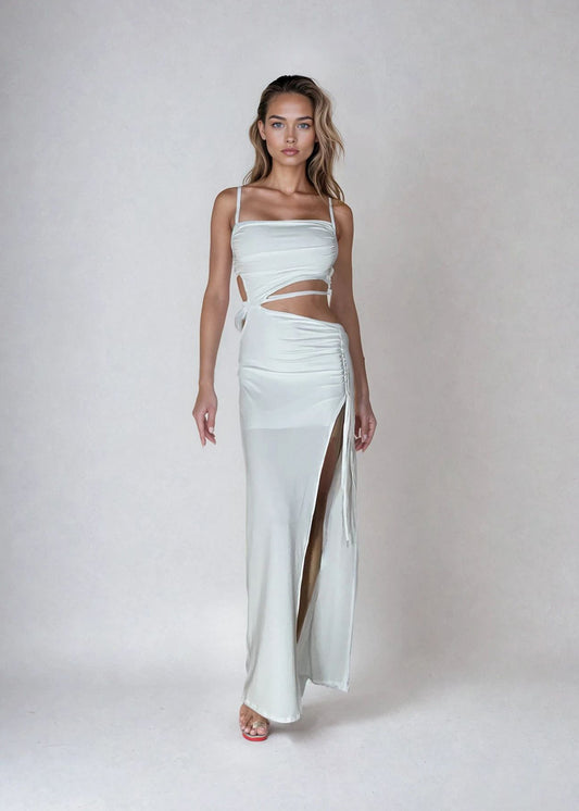 CUT-OUT DRESS WHITE
